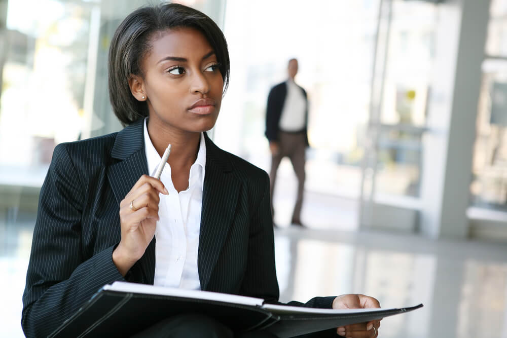 African American BUsinesswoman Considering business registration